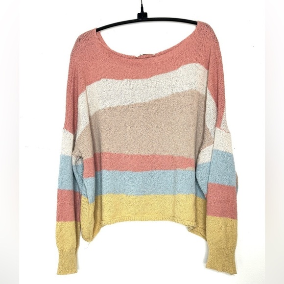 Listicle Color Block Oversized Boxy Sweater sz L - Picture 3 of 3